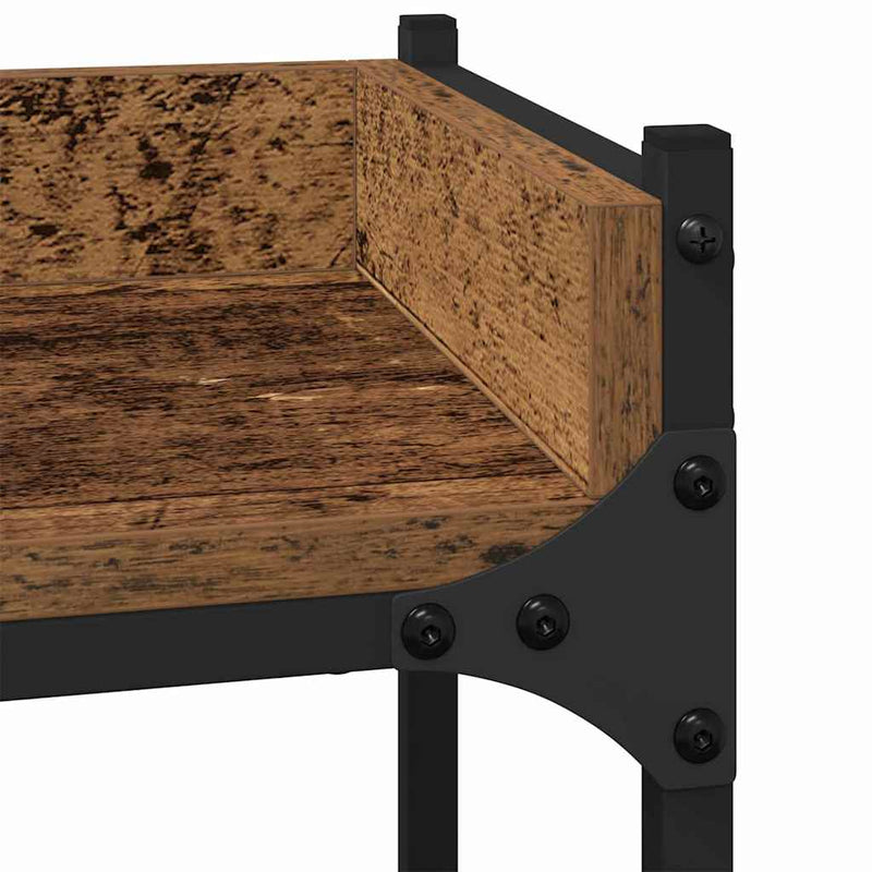 vidaXL Mosógép polc polcokkal Régi fa 67 x 25 x 163 cm Faanyag
