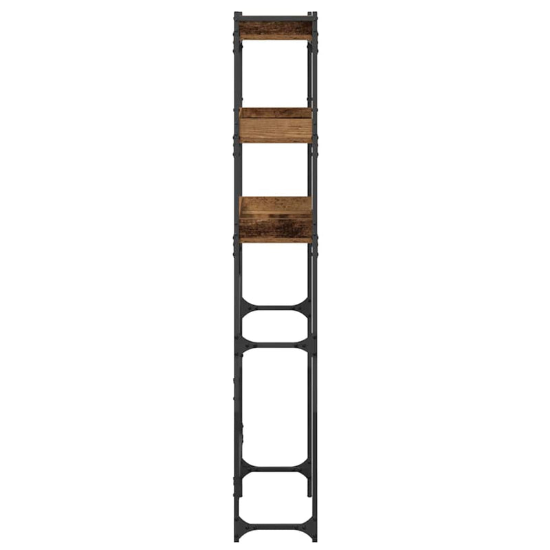 vidaXL Mosógép polc polcokkal Régi fa 67 x 25 x 163 cm Faanyag