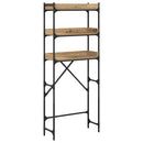 vidaXL Mosógép polc polcokkal tárolóval 67 x 25 x 163 cm Faanyag