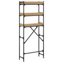 vidaXL Mosógép polc polcokkal tárolóval 67 x 25 x 163 cm Faanyag