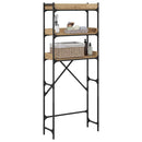 vidaXL Mosógép polc polcokkal tárolóval 67 x 25 x 163 cm Faanyag