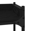 vidaXL Mosógép polc polcokkal Fekete 0ak 67 x 25 x 163 cm Faanyag