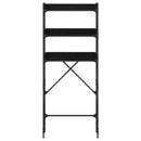 vidaXL Mosógép polc polcokkal Fekete 0ak 67 x 25 x 163 cm Faanyag