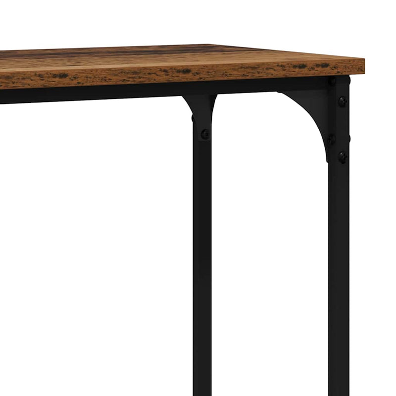 vidaXL Konzolasztal polcokkal Régi fa 160 x 29 x 80 cm Faanyag