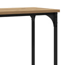 vidaXL Konzolasztal polcokkal kézműves tölgy 160 x 29 x 80 cm Faanyag