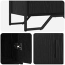 vidaXL Széf Fekete tölgy 78 x 35 x 74.5 cm