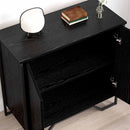 vidaXL Széf Fekete tölgy 78 x 35 x 74.5 cm