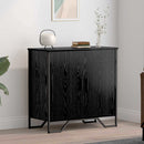 vidaXL Széf Fekete tölgy 78 x 35 x 74.5 cm