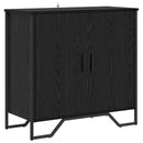 vidaXL Széf Fekete tölgy 78 x 35 x 74.5 cm
