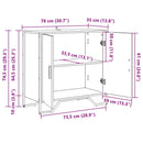 vidaXL Széf Fekete tölgy 78 x 35 x 74.5 cm