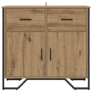 vidaXL Széf fiókkal kézműves tölgy 79.5 x 35.5 x 74.5 cm Faanyag