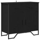 vidaXL Széf fiókkal Fekete tölgy 79,5 x 35,5 x 74,5 cm