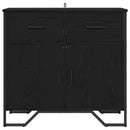 vidaXL Széf fiókkal Fekete tölgy 79,5 x 35,5 x 74,5 cm