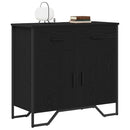 vidaXL Széf fiókkal Fekete tölgy 79,5 x 35,5 x 74,5 cm