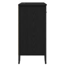 vidaXL Széf fiókkal Fekete tölgy 79,5 x 35,5 x 74,5 cm