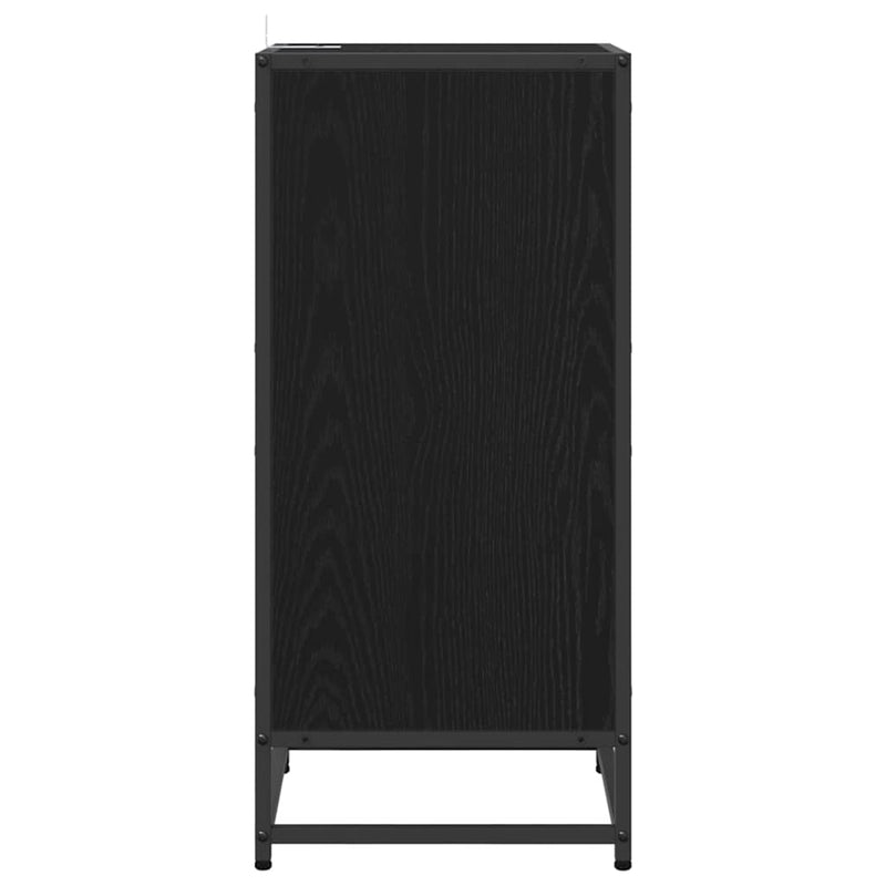 vidaXL Széf Musta tammi 35 x 35.5 x 76 cm Faanyag