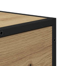 vidaXL Széf fiókkal kézműves tölgy 35.5 x 35 x 76 cm Faanyag