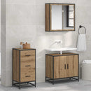 vidaXL Széf fiókkal kézműves tölgy 35.5 x 35 x 76 cm Faanyag