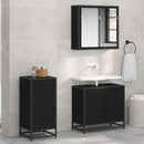 vidaXL Széf fiókkal Musta tammi 35.5 x 35 x 76 cm Faanyag