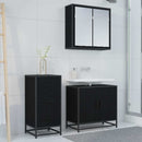 vidaXL Széf fiókkal Musta tammi 35.5 x 35 x 76 cm Faanyag