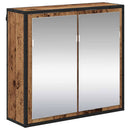 vidaXL Falpolc polcokkal Falra szerelhető Öreg fa 65 x 20 x 60 cm