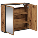 vidaXL Falpolc polcokkal Falra szerelhető Öreg fa 65 x 20 x 60 cm