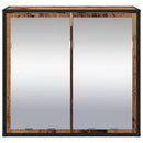 vidaXL Falpolc polcokkal Falra szerelhető Öreg fa 65 x 20 x 60 cm