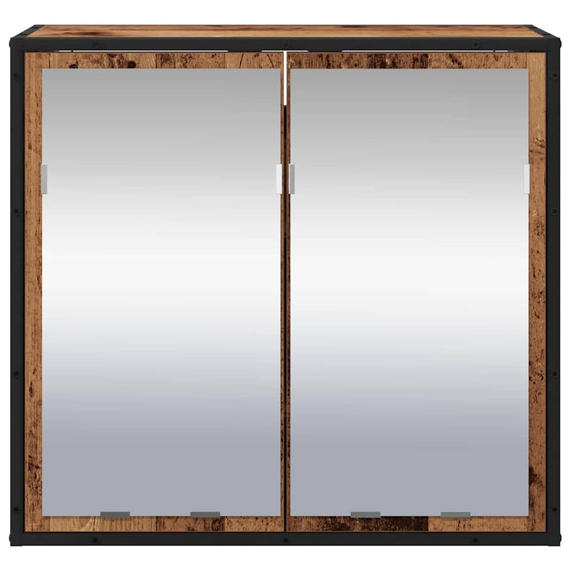 vidaXL Fürdőszobai tükörszekrény Régi fa 65 x 20 x 60 cm Faanyag
