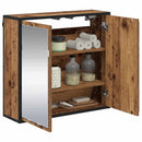 vidaXL Falpolc polcokkal Falra szerelhető Öreg fa 65 x 20 x 60 cm