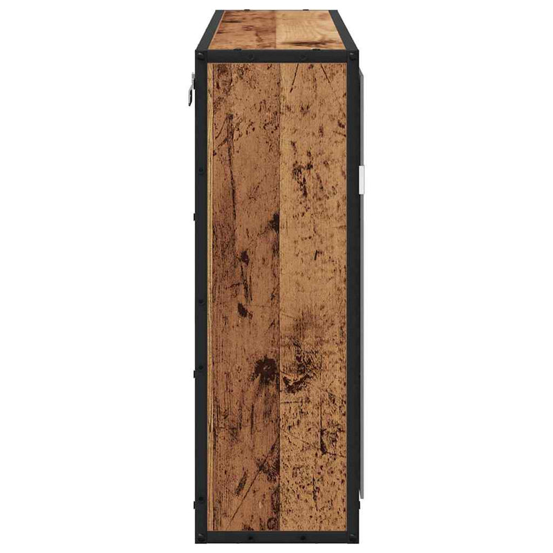 vidaXL Fürdőszobai tükörszekrény Régi fa 65 x 20 x 60 cm Faanyag