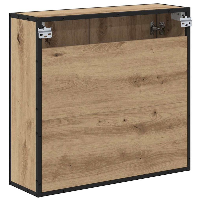 vidaXL Fürdőszobai tükörszekrény kézműves tölgy 65 x 20 x 60 cm