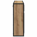 vidaXL Falpolc polcokkal tárolóval Artisan tölgy 65 x 20 x 60 cm