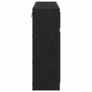 vidaXL Falpolc polcokkal Falra szerelhető Fekete tölgy 65 x 20 x 60 cm
