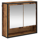 vidaXL Falpolc polcokkal Falra szerelhető Öreg fa 65 x 20 x 60 cm
