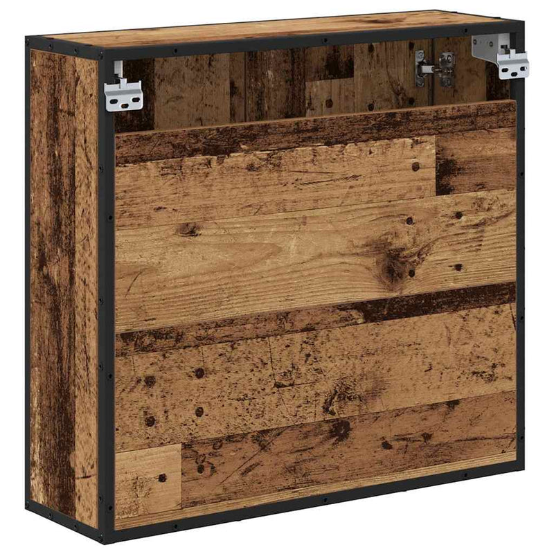 vidaXL Fürdőszobai tükörszekrény Régi fa 65 x 20 x 60 cm Faanyag