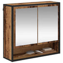 vidaXL Falpolc polcokkal Falra szerelhető Öreg fa 65 x 20 x 60 cm