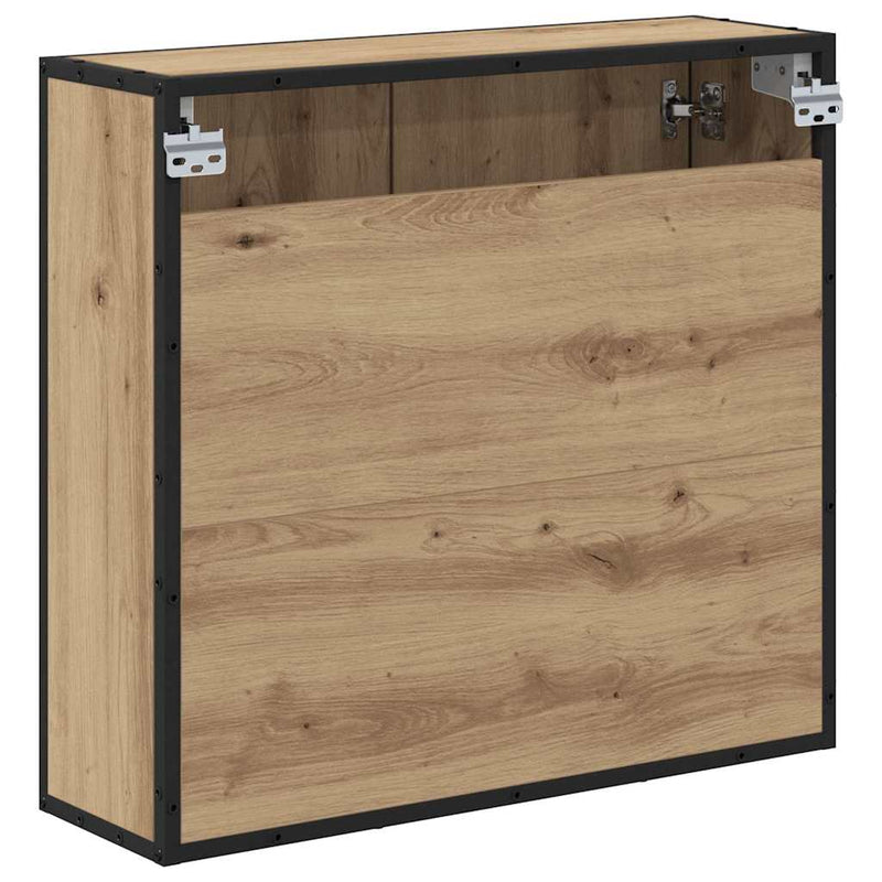 vidaXL Fürdőszobai tükörszekrény kézműves tölgy 65 x 20 x 60 cm