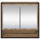 vidaXL Fürdőszobai tükörszekrény kézműves tölgy 65 x 20 x 60 cm