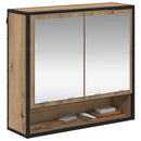 vidaXL Falpolc polcokkal tárolóval Artisan tölgy 65 x 20 x 60 cm