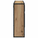 vidaXL Falpolc polcokkal tárolóval Artisan tölgy 65 x 20 x 60 cm