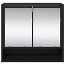 vidaXL Fürdőszobai tükörszekrény Musta tammi 65 x 20 x 60 cm Faanyag