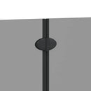 vidaXL Zuhanybeépítés Fekete 130 x 138 cm ESG üveg és alumínium