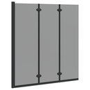 vidaXL Zuhanybeépítés Fekete 130 x 138 cm ESG üveg és alumínium