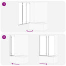 vidaXL Zuhanybeépítés Fekete 130 x 138 cm ESG üveg és alumínium