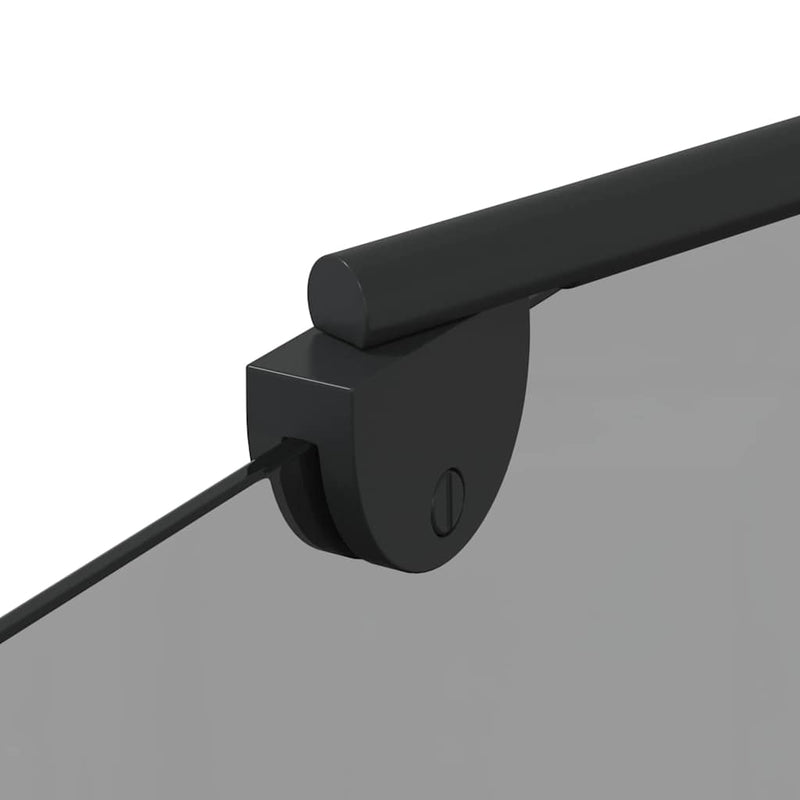 vidaXL Zuhanybeépítés Fekete 120 x 68 x 130 cm ESG üveg és alumínium