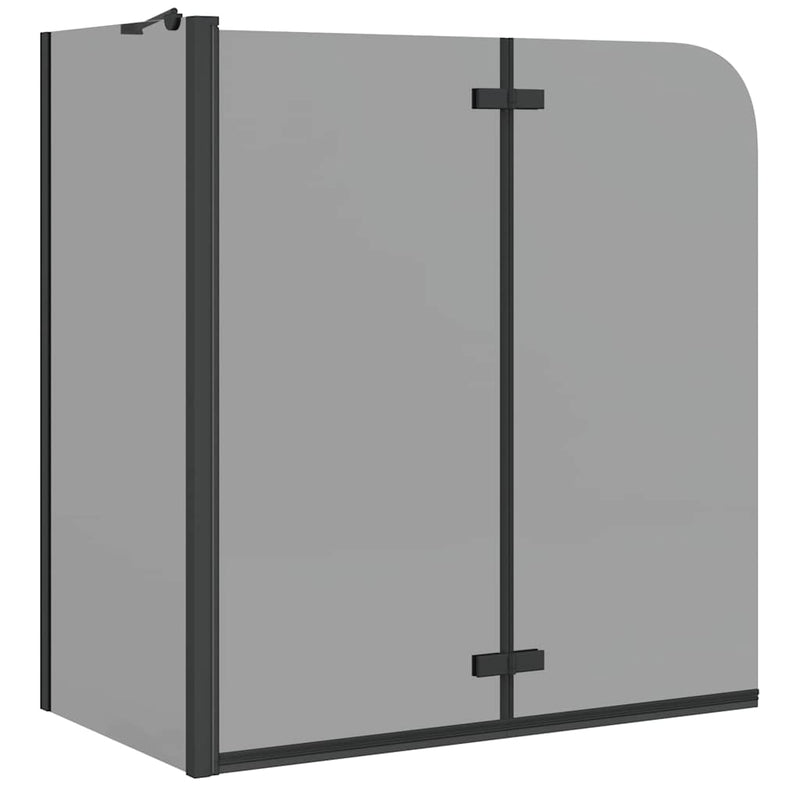 vidaXL Zuhanybeépítés Fekete 120 x 68 x 130 cm ESG üveg és alumínium