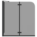 vidaXL Zuhanybeépítés Fekete 120 x 68 x 130 cm ESG üveg és alumínium