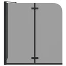 vidaXL Zuhanybeépítés Fekete 120 x 68 x 130 cm ESG üveg és alumínium
