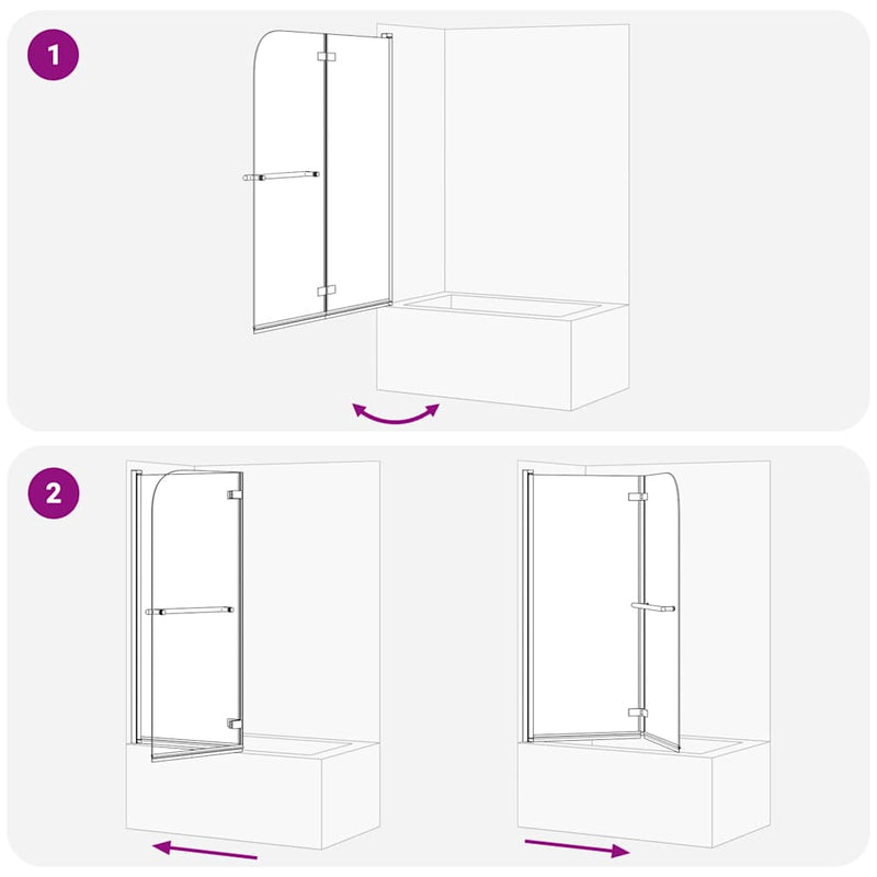 vidaXL Zuhanybeépítés Arany 120 x 140 cm ESG üveg és alumínium