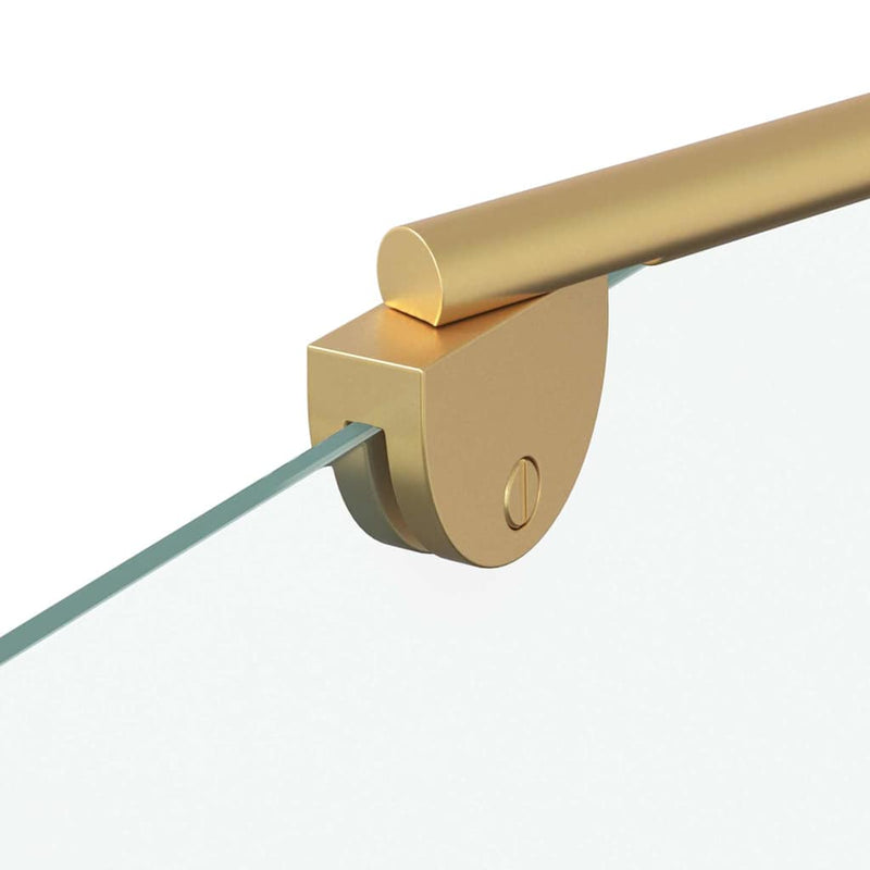 vidaXL Zuhanybeépítés Arany 120 x 68 x 130 cm ESG üveg és alumínium